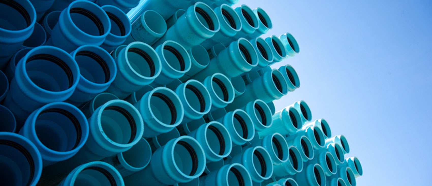 Blue PVC pipes