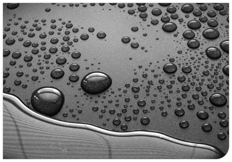 Water Drops on Gray Surface