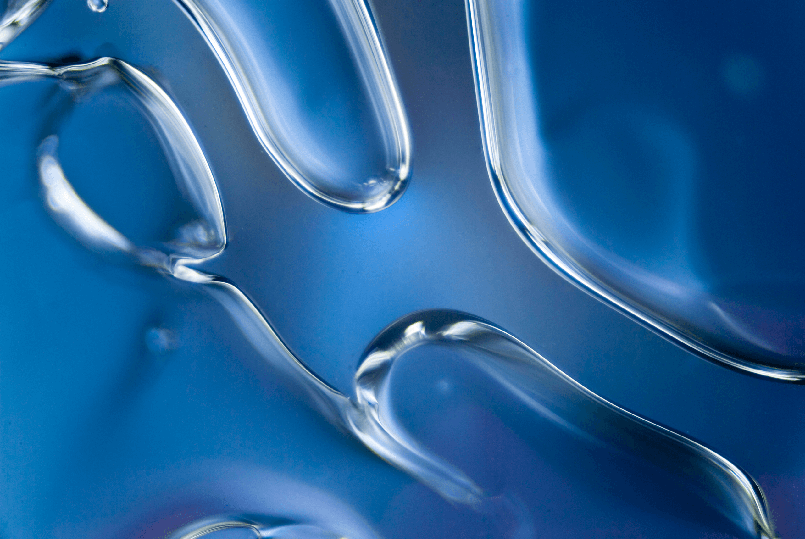 Closeup of water drops on glass